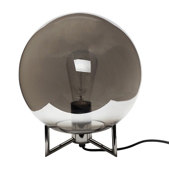 Lampa stołowa szklana kula Smoky 26cm